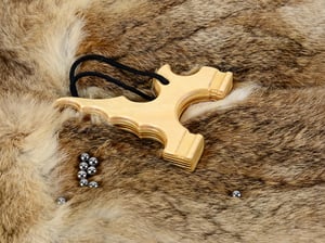 Image of Wooden Slingshot, Twister Frame, Birchwood Sling Shot, Wood Catapult, Right or Left Hand