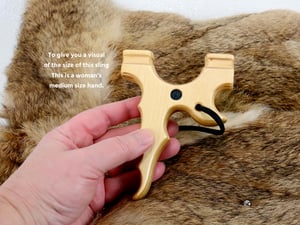Image of Wooden Slingshot, Twister Frame, Birchwood Sling Shot, Wood Catapult, Right or Left Hand