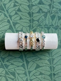 Image 4 of Double Band Ring in Mixed Metals