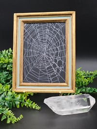 Image 2 of Large gold Gilt vintage Italian framed preserved web -  B