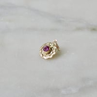 Image 2 of Gold Wreath Charm, Pink Sapphire