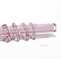 Image 2 of spiral straw in lychee
