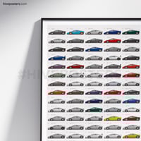 Image 4 of McLaren F1 Roadcar Poster - Every McLaren F1 Chassis!