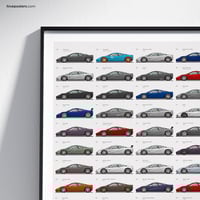 Image 2 of McLaren F1 Roadcar Poster - Every McLaren F1 Chassis!