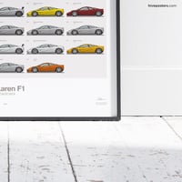 Image 3 of McLaren F1 Roadcar Poster - Every McLaren F1 Chassis!
