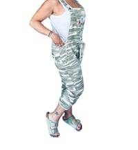 Image 2 of Camo Overalls Skulls & Roses