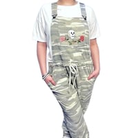 Image 1 of Camo Overalls Skulls & Roses