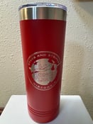 Image of Red Laser Engraved Insulated Tumber