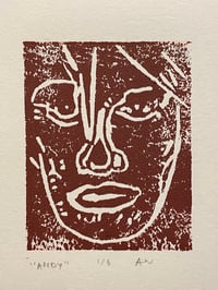 Image 2 of "Andy" - Block Print (4.3" x 8.6")