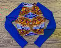Image 1 of Mind Mask Recycled Long-Sleeve Crop Top