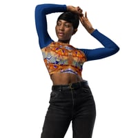 Image 4 of Mind Mask Recycled Long-Sleeve Crop Top