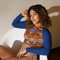 Image 3 of Mind Mask Recycled Long-Sleeve Crop Top