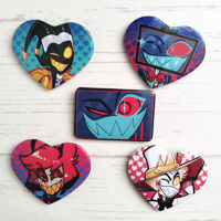Hazbin hotel tinplate badges