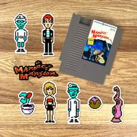 Image 2 of Maniac Mansion NES Sticker Set (18 Pieces)