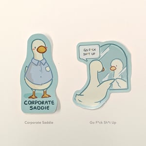 Image of Ducking Struggles Meme Vinyl Sticker
