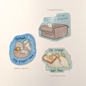 Image of Ducking Struggles Meme Vinyl Sticker
