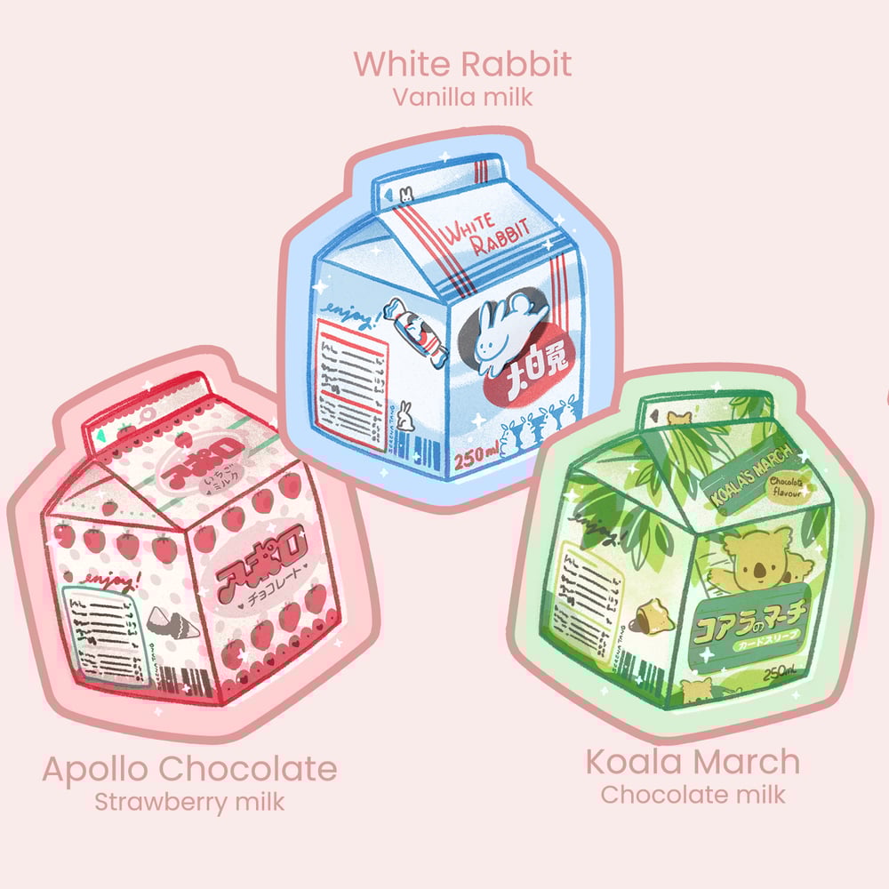 Image of Milk Carton Snack Vinyl Sticker
