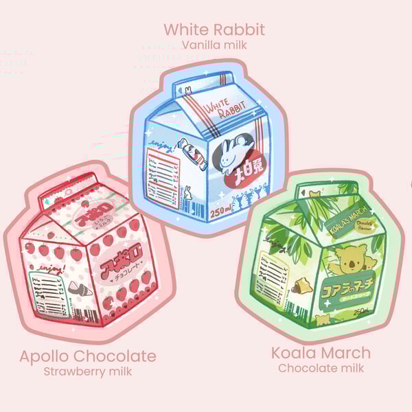 Image of Milk Carton Snack Vinyl Sticker