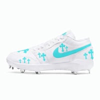 Men’s Jordan 1 Low “CHROME” Cleats Tiffany