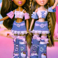 Image 2 of CANDY KAWAII BLUE GINGHAM TOP