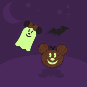 Image of Ghosty & pumpkin  GLOW Pin Set