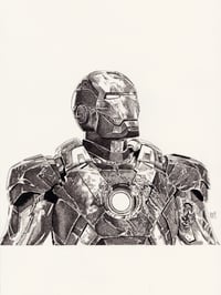 Iron Man Original Pen and Ink Drawing A4