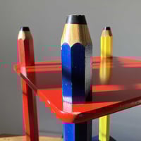 Image 3 of Table crayons bois seconde main années 80