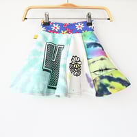 Image 2 of tiedye sweatshirt 4 4th fourth four courtneycourtney twirly twirl skirt birthday bday patchwork 