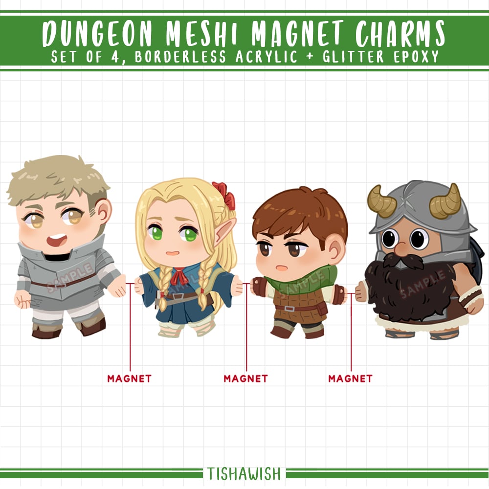 [Magnet Charms] Dungeon Meshi Magnet Charms