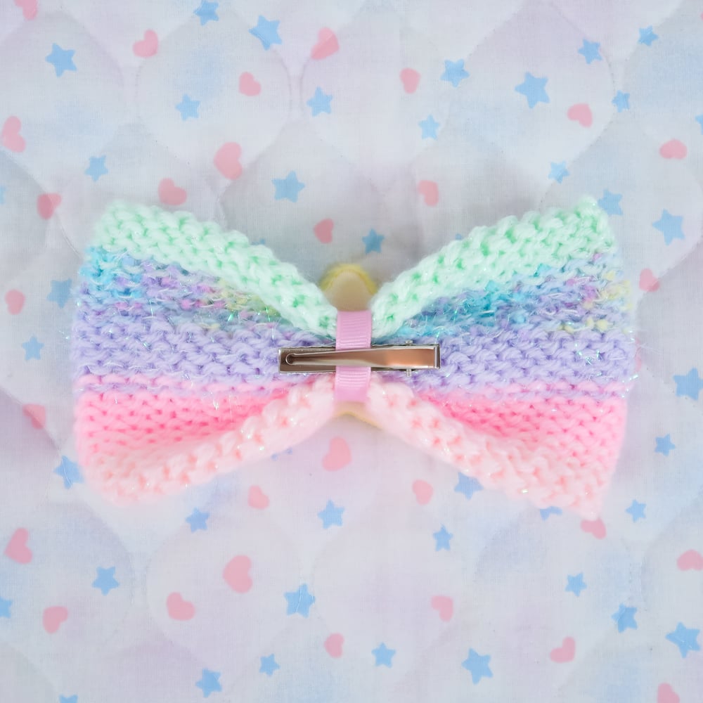 Knit Bow Hairclip