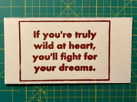 Image 1 of "Wild at Heart" Block Print (8" x 3.75")