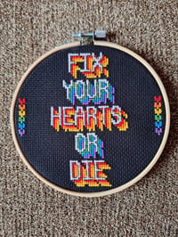 Image 2 of Fix Your Hearts Or Die Hoop