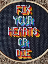 Image 4 of Fix Your Hearts Or Die Hoop