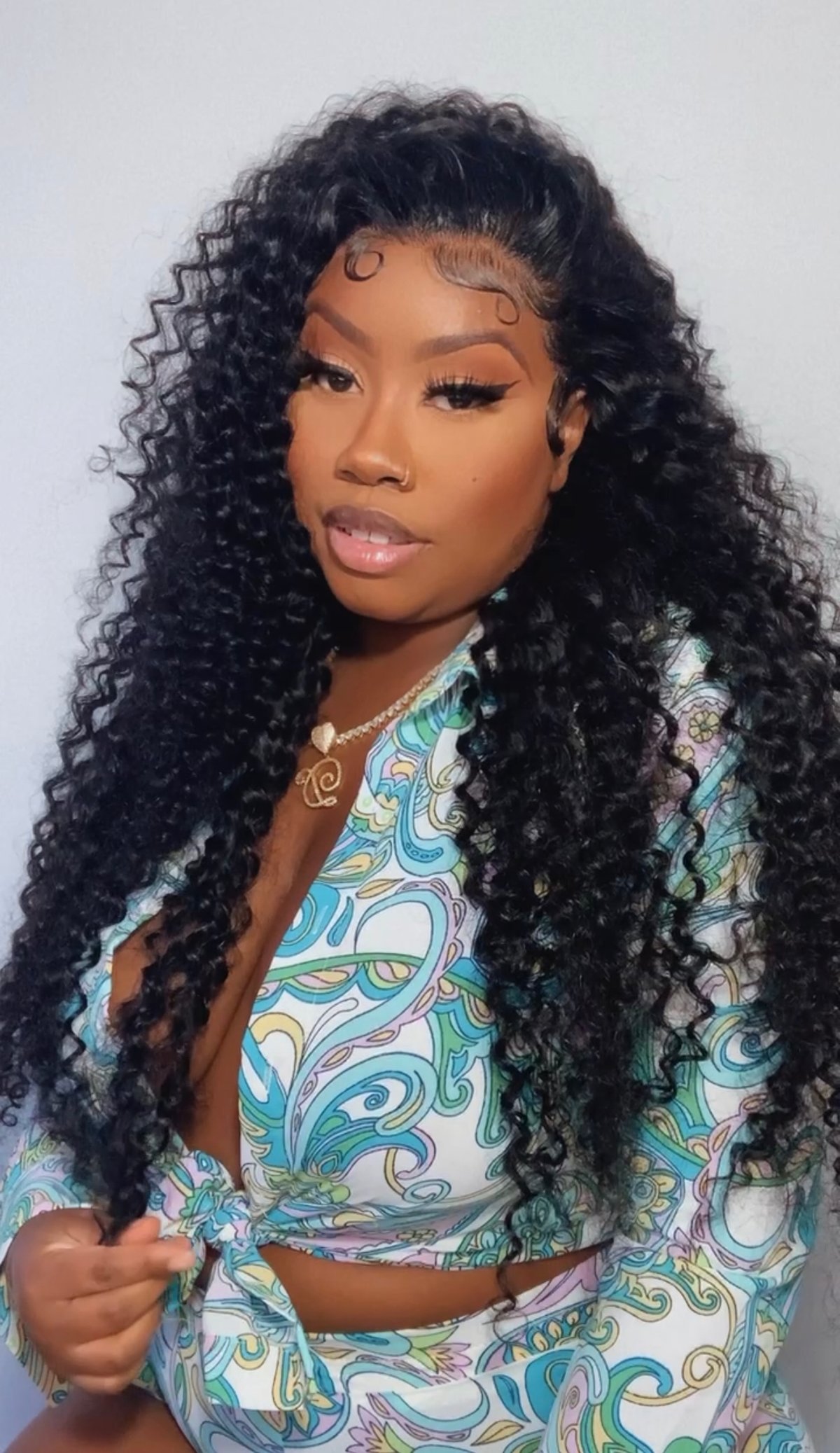 Image of 13x5 Deep Curly Lace Front Wig in 26”
