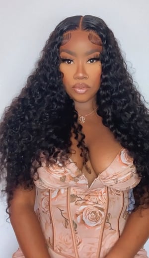 Image of Curly 7”x5” Lace Closure Wig in 24”