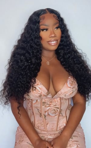 Image of Curly 7”x5” Lace Closure Wig in 24”