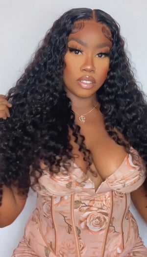 Image of Curly 7”x5” Lace Closure Wig in 24”