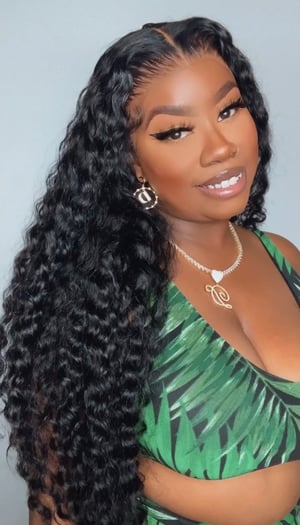 Image of 13”x5” Deep Curly Lace Front Wig in 26”