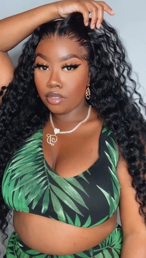 Image of 13”x5” Deep Curly Lace Front Wig in 26”