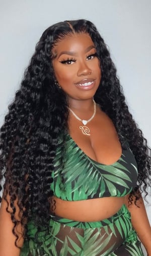 Image of 13”x5” Deep Curly Lace Front Wig in 26”