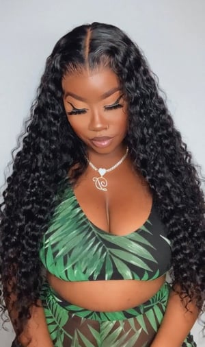 Image of 13”x5” Deep Curly Lace Front Wig in 26”