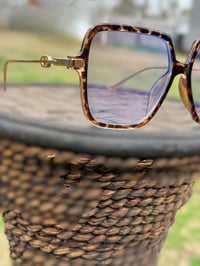 Image 2 of Square Tortoise Clear Frames