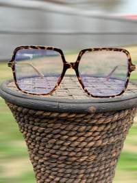 Image 1 of Square Tortoise Clear Frames