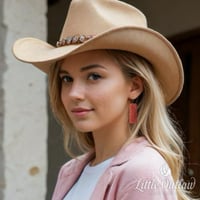 Image 2 of Leather Earrings - Various Colors