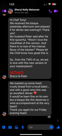 Image 3 of Anthony’s lobster bisque serves 4 per Qt.