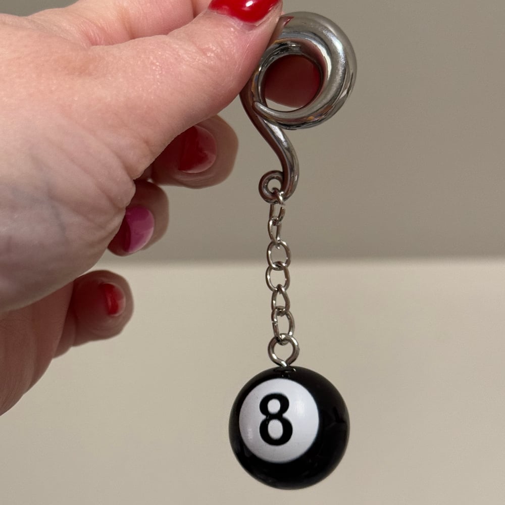 Image of 00g 8 Ball Spiral Dangles