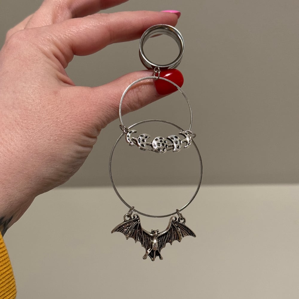 Image of Moon Phase Bat Dangles (sizes 2g-2")