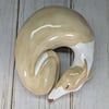 Fawn and White Trim Sighthound Sculpture