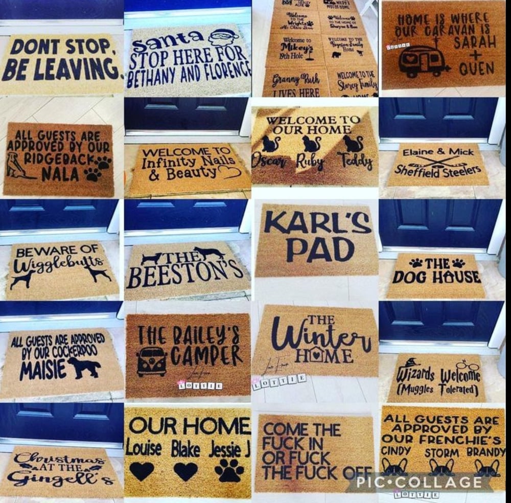Image of Custom design door mat. Design your own personalised door mat. Tell me what you want. House warmi...