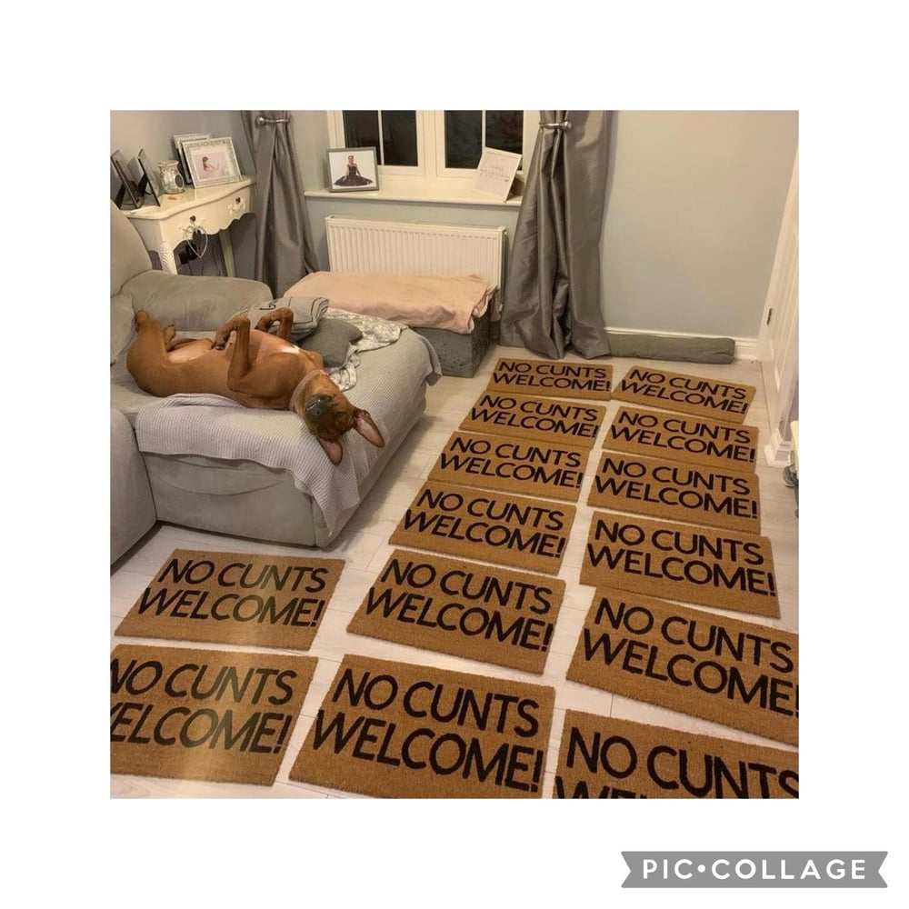 Image of No Cunts welcome. funny door mat. Swearing coir door mat. Rude. Funny. Unique home decor. Other ...